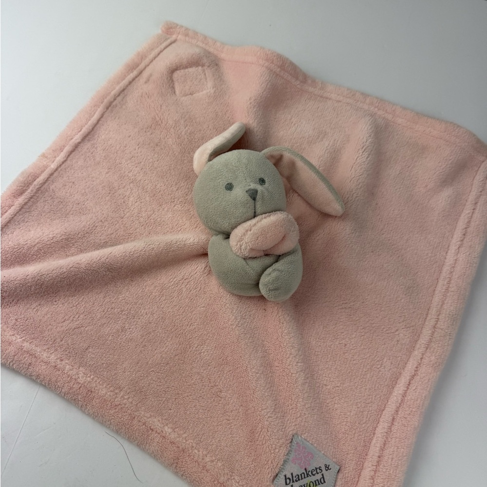 Blankets and Beyond Pink Bunny Rabbit Lovey Plush Baby Comfort